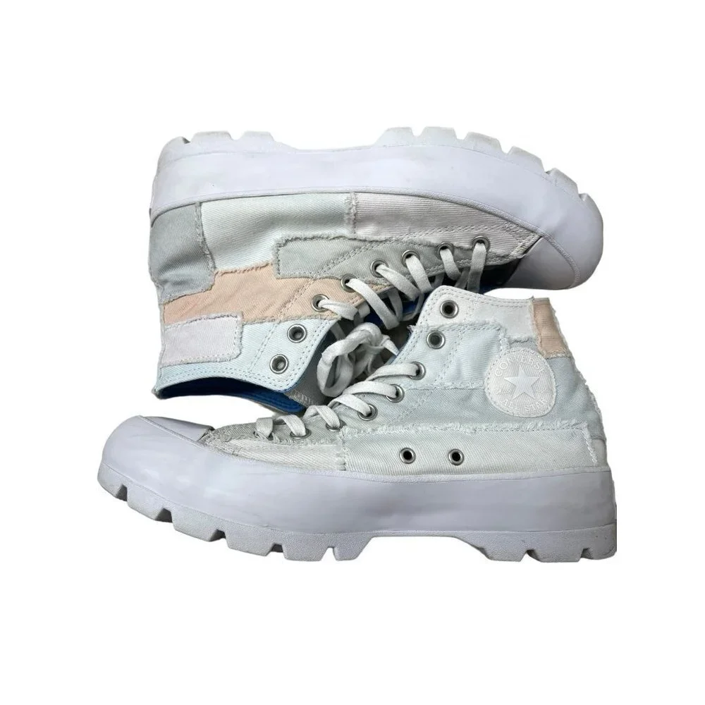 Converse Chuck Taylor All Star Hi Lugged Sneaker Denim Patchwork Women’s Size 11